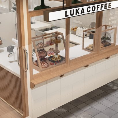 Redesign ออกแบบ ผลิต และติดตั้งร้าน : ร้าน Luka Coffee ห้วยขวาง รัชดา กทม.